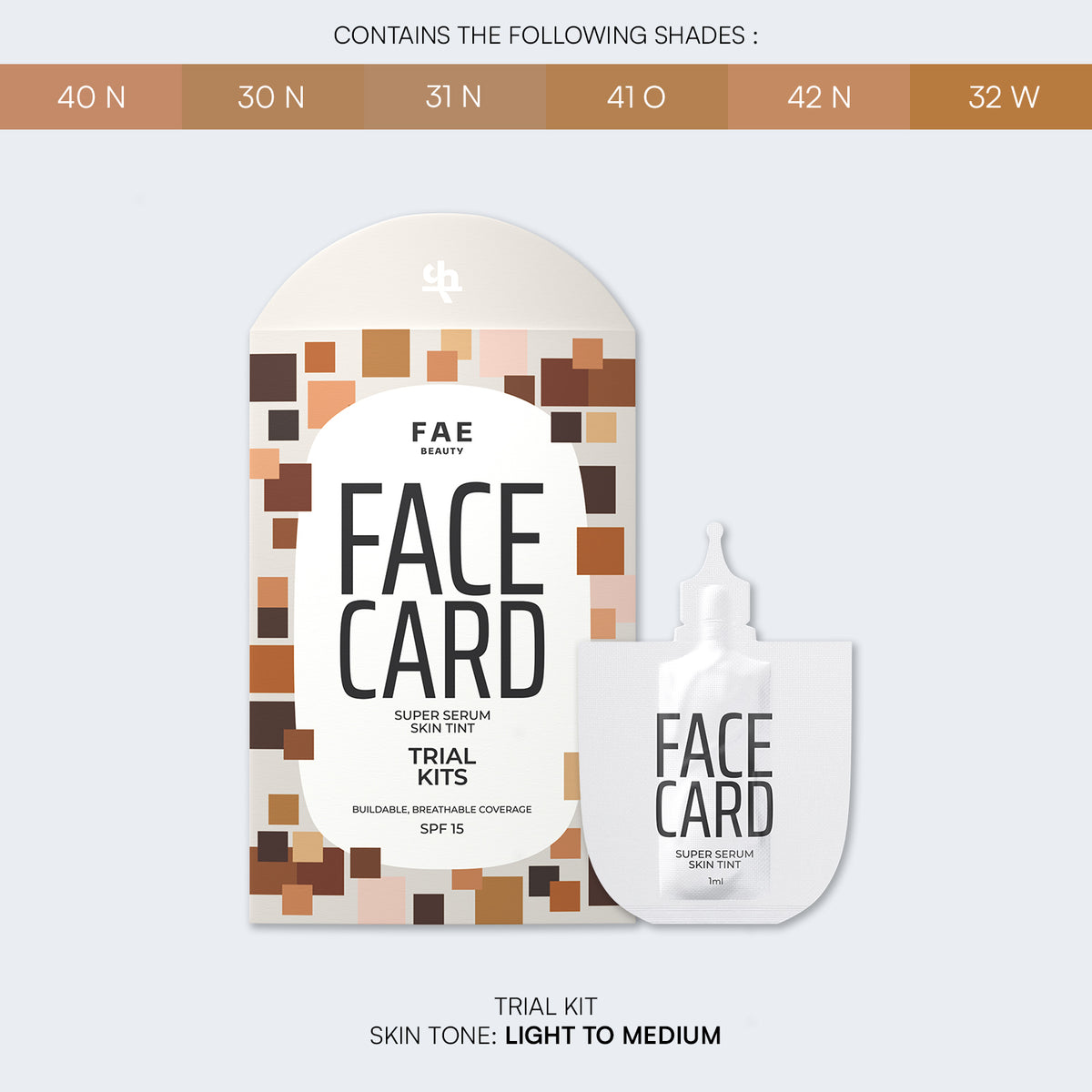 Trial Kit: Face Card - 4-in-1 Super Serum Skin Tint