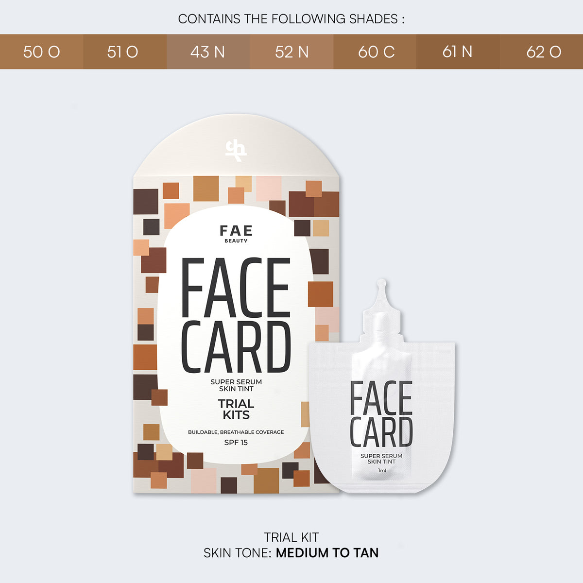 Trial Kit: Face Card - 4-in-1 Super Serum Skin Tint
