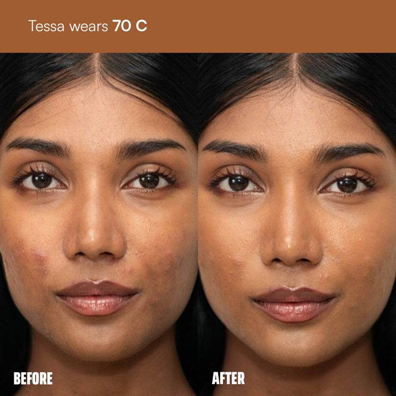 Face Card Super Serum Skin Tint Foundation + Brush Bundle
