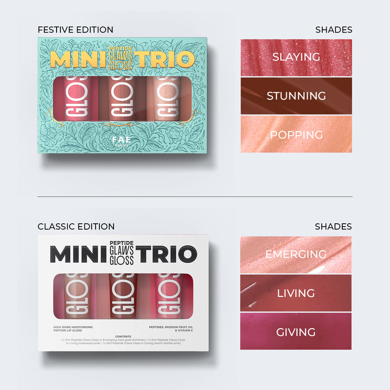 Festive Mini Peptide Glaws Gloss Trio