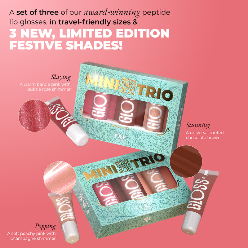 Festive Mini Peptide Glaws Gloss Trio