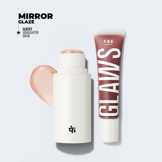Mirror Glaze - Glassy Highlighter Balm + Peptide Glaws Gloss Bundle