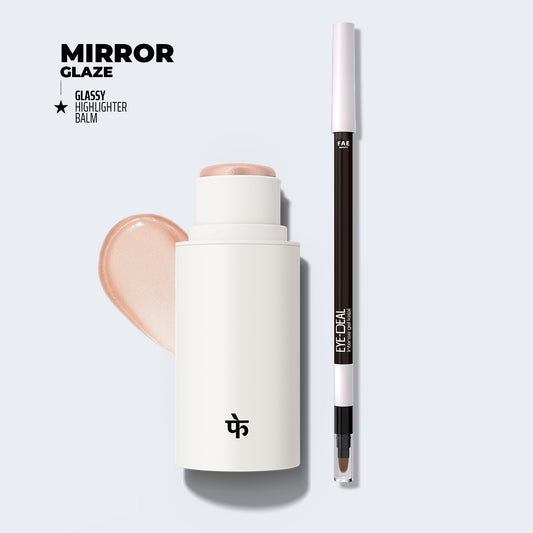Mirror Glaze - Glassy Highlighter Balm + Eye-Deal Kajal Bundle