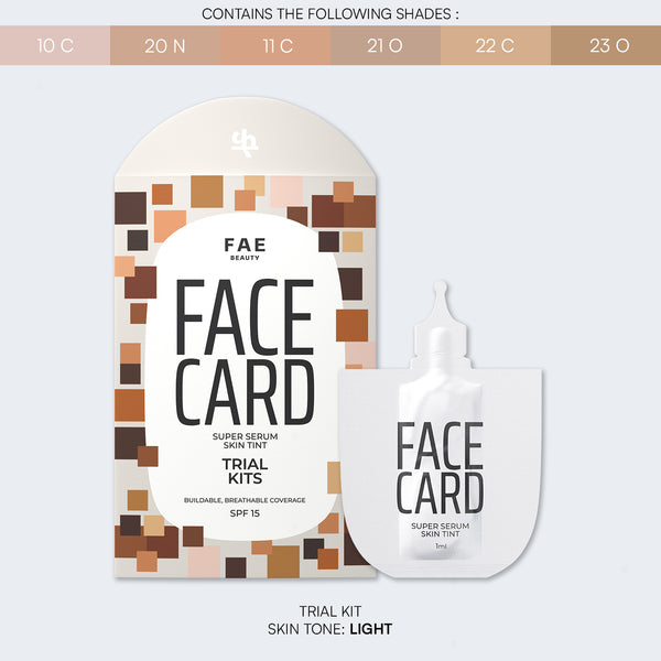 Face Card Super Serum Skin Tint Foundation Trial Kits