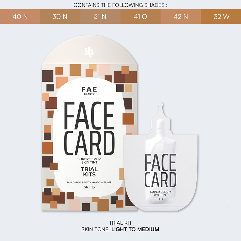 Face Card Super Serum Skin Tint Foundation Trial Kits