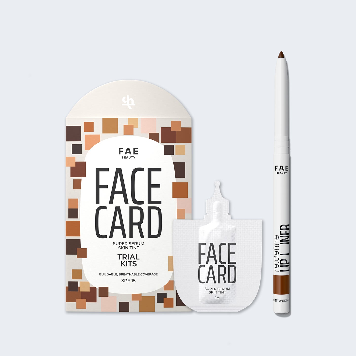 Trial Kit: Face Card Serum Foundation + Re:Define Lip Liner Bundle