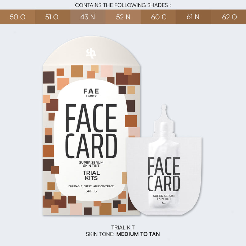Face Card Super Serum Skin Tint Foundation Trial Kits