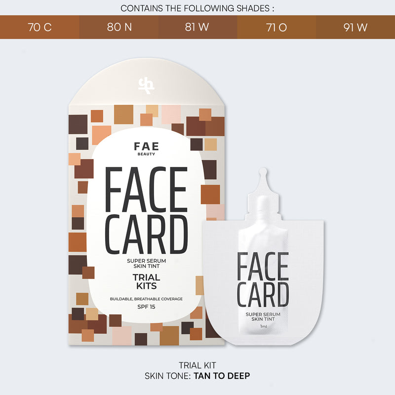 Face Card Super Serum Skin Tint Foundation Trial Kits