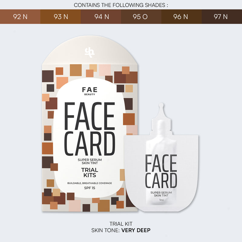 Face Card Super Serum Skin Tint Foundation Trial Kits