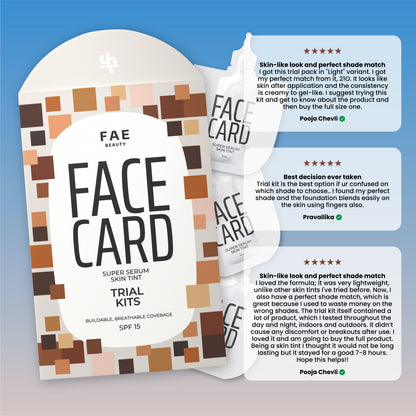 Trial Kit: Face Card - 4-in-1 Super Serum Skin Tint