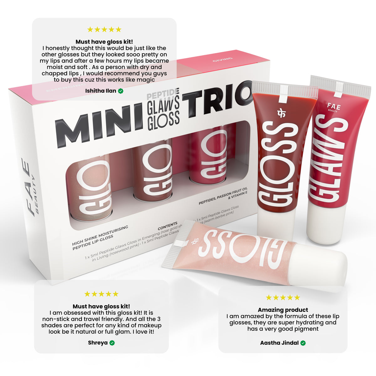 Trio Mini Peptide Glaws Gloss