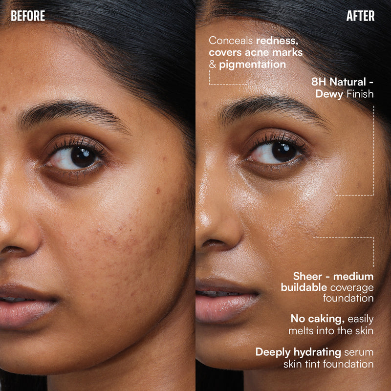 Face Card Super Serum Skin Tint Foundation + Brush Bundle